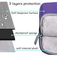 thumbnail image 3 of Mosiso 13.3 inch Laptop Sleeve for MacBook Pro 14 inch M4 M3 M2 M1 Lenovo Dell HP Asus Acer, Protective Neoprene Notebook Bag with Small Case, Ultra Violet, 3 of 5