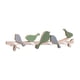 thumbnail image 4 of Perchero de pared decorativo vintage con forma de pájaro, ganchos para bufandas, ropa y llaves. verde, 4 of 9