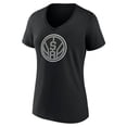 thumbnail image 2 of Women's Black San Antonio Spurs Alternate Logo V-Neck T-Shirt, 2 of 3