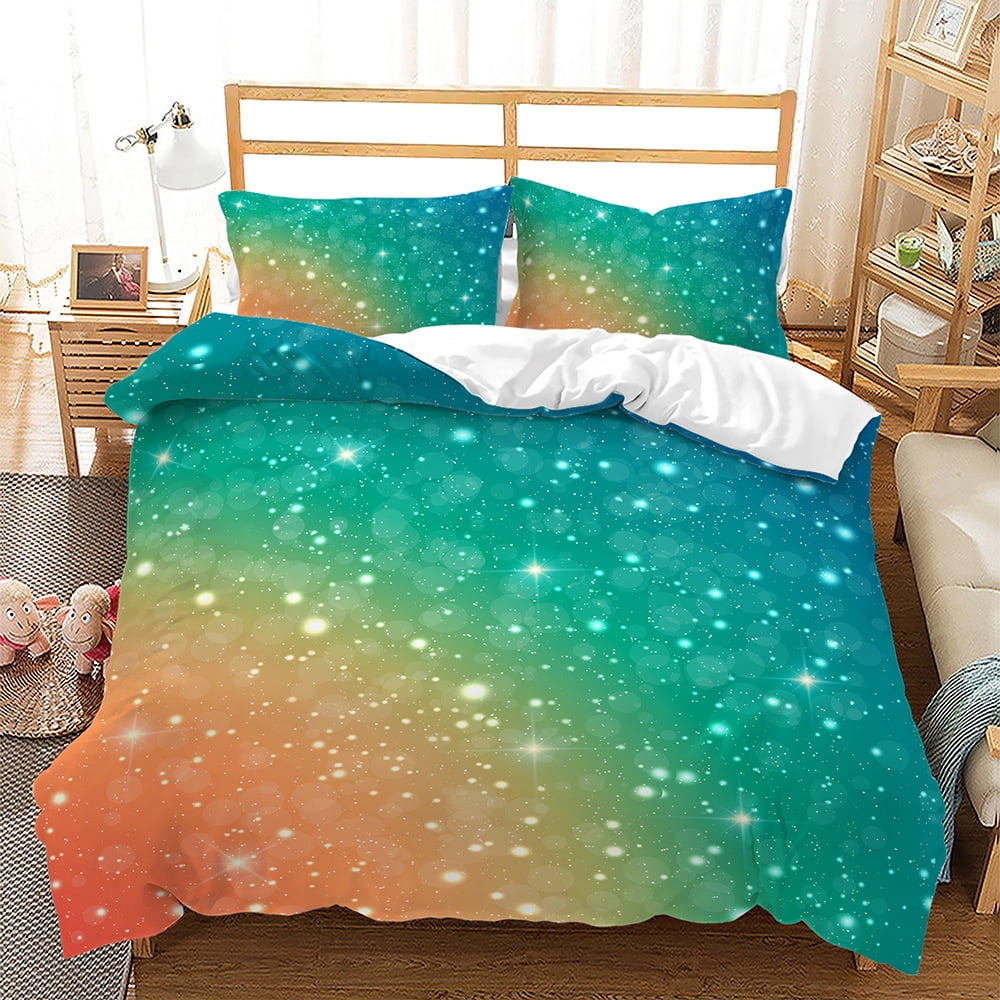 Bed Cover Sets 3D Bedroom Decor Rainbow Printing Duvet Cover Set Soft