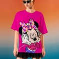 thumbnail image 3 of Camiseta estampada de Mickey Mouse de Disney para mujer, top de manga corta, disfraz de calle, divertida, Y2k, cara grande, verano, 3 of 5