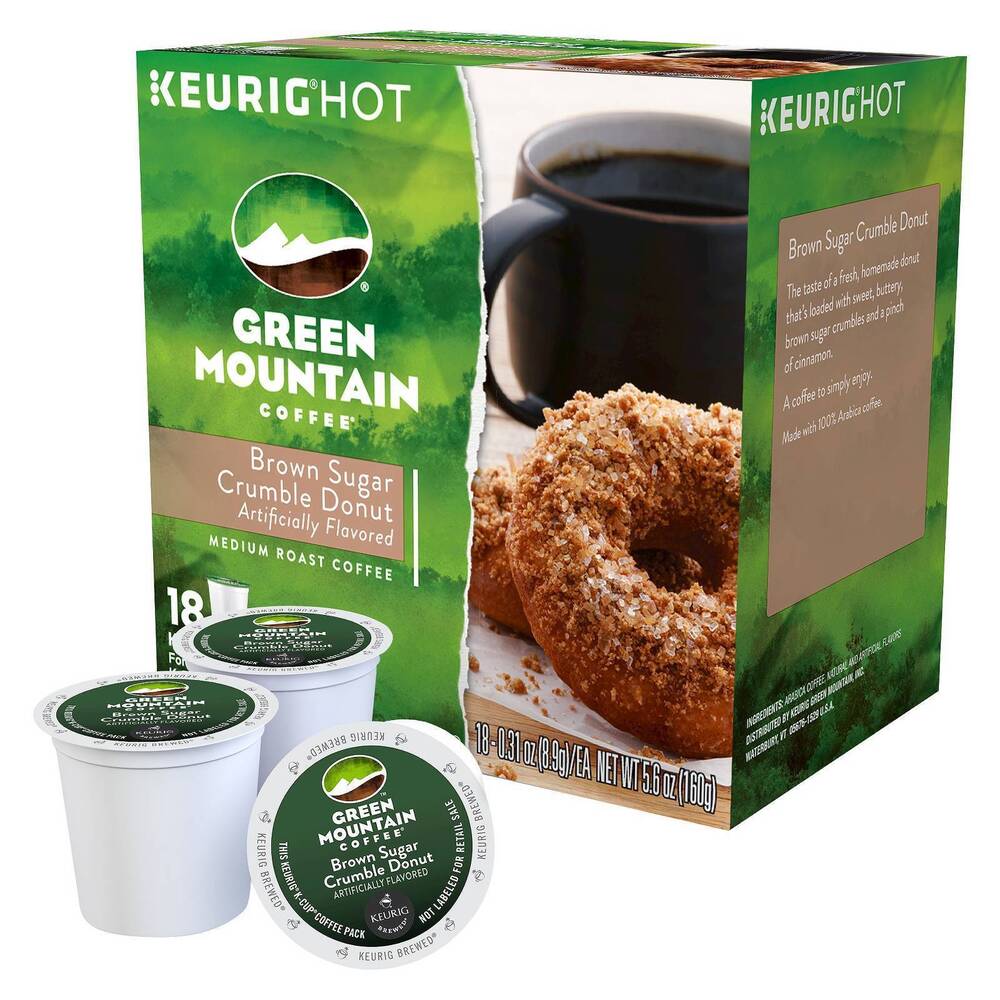 Green Mountain Brown Sugar Crumble Coffee 48 K cups pods