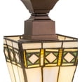 thumbnail image 5 of Meyda Tiffany 139925 Diamond Band Mission 7" Wide Semi-Flush Ceiling Fixture - MultiColor, 5 of 5