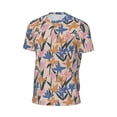 thumbnail image 6 of Wukai Lilies Flowers Print Men's Short-Sleeved Mesh T-Shirt,Quick-Dry Short Sleeve Workout T-Shirt-Medium, 6 of 8