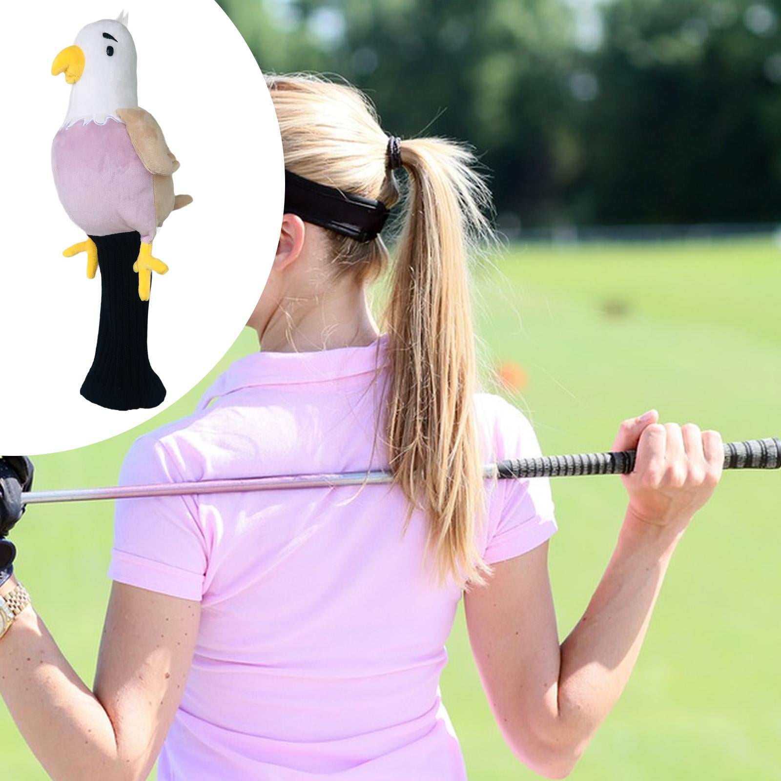 Golf Headcover Driver Animal Plush Knitted Protector Sleeve Cute Eagle Design for Adults Golfers