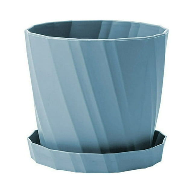 HLONK Plant Pots Plastic Planters with Multiple Drainage Holes and Tray 6 inch Indoor Plant Pot for All Home Garden Flowers Succulents Plastic Pots for Plants Planters for Indoor Plant