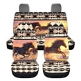 thumbnail image 5 of HUISEFOR Tribal Horse Car Seat Covers Full Set 4 Pack Breathable Front Rear Seat Protectors Fashion Interior Auto Accessories Comfortable Universal Fit for SUV Sedan, 5 of 6