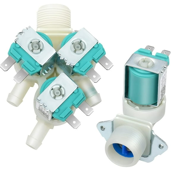 5220FR2075L (Cold), 5220FR2006H (Hot), Water inlet Valve Compatible with LG, kenmore Washer. Replacement Models 5221ER1003A 5221ER1003C5220FR2006L 5220FR20060 etc