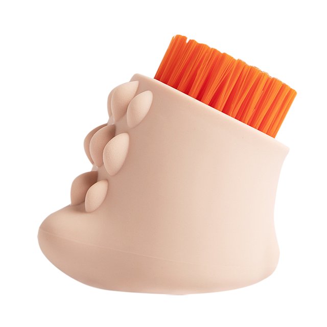 Injueey Cepillo de lavandería Cepillo de limpieza de zapatos de silicona de plástico 3 lados Herramienta de limpieza de ropa para el hogar Suministros de limpieza para el hogar Rosado Injueey HA003244-03