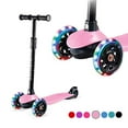 thumbnail image 1 of Trottinettes pour Enfants Garçons Filles 2-5 Ans, Hauteur Réglable, Plateau Extra Grand, Roues Lumineuses, Facile à Apprendre, Trottinettes à 3 Roues, Pink, 1 of 5