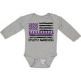 thumbnail image 3 of Inktastic Epilepsy Awareness Purple Ribbons and Flag Boys or Girls Long Sleeve Baby Bodysuit, 3 of 5