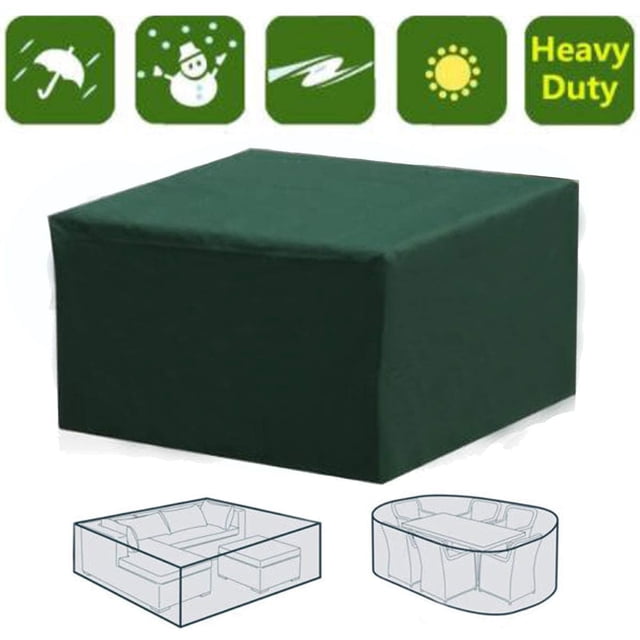 Dvkptbk Housse de Table de Jardin de Rangement Extérieur Mobilier de Jardin Bâche de Rangement d'Hiver Essentiels pour la Maison