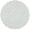thumbnail image 2 of SAFAVIEH Braided Geraldine Checkered Polyester Reversible Area Rug, Silver/Ivory, 6' x 6' Round, 2 of 7