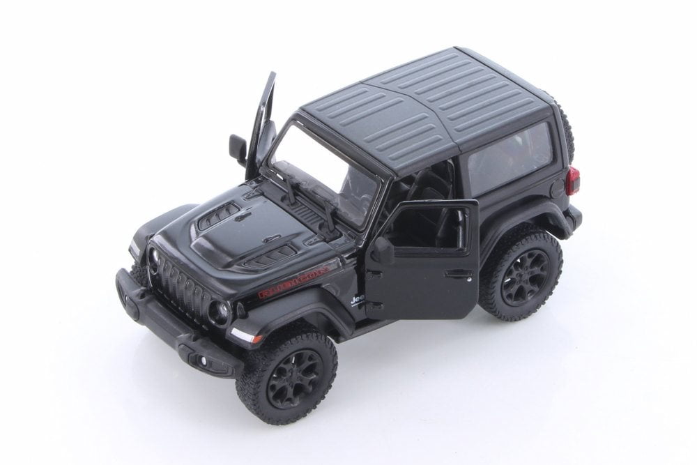 2018 Jeep Wrangler Rubicon Hard Top, Black - Kinsmart 5412DK/BK - 1/34