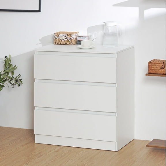 Hommpa White Dresser for Bedroom, 3 Drawers dresser for closet, Small Chests of Drawers for Adult, 30" Tall Nightstand Wood Storage Cabinet for Living Room, Hallway, Entryway