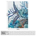 thumbnail image 4 of Nawypu Blue Tortoise Blanket Queen Size, Sea Turtle Reptile Throw Blanket For Home Bed Sofa, Coastal Nautical Marine Life Blanket, Underwater World Fuzzy Blanket, All Season Lightweight Blanket, 4 of 6