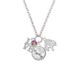 thumbnail image 2 of Delight Jewelry Silvertone Love with Multicolored Peace Sign Let Things Go Fall Zoey Charm Necklace, 28", 2 of 4