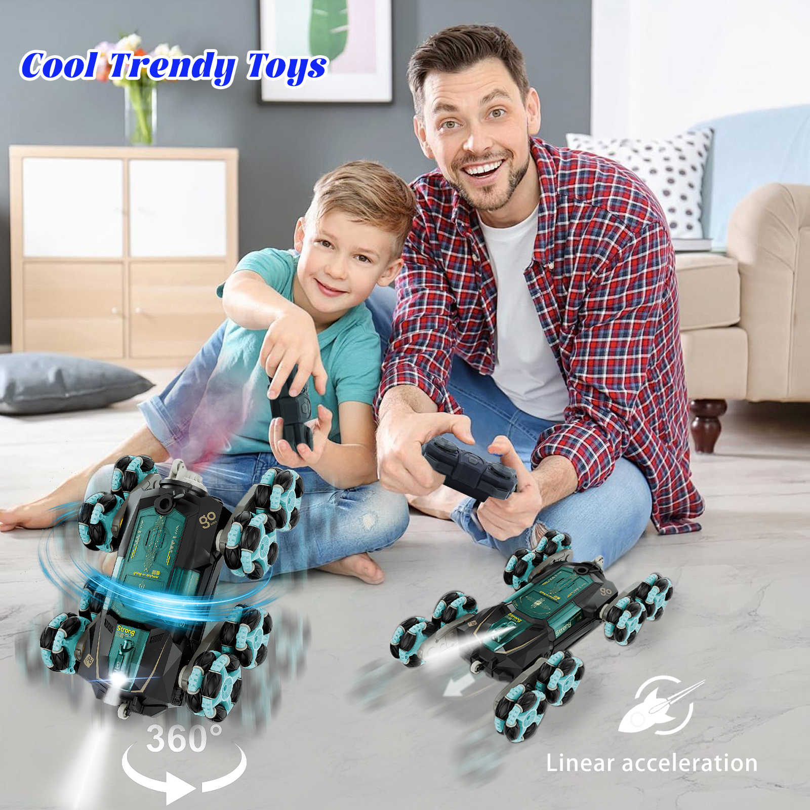 OneAndes 8WD Gesture Sensing Stunt Rc Cars, Toys for Age 8-13 Hand Remote Control Climbing Car, Toy for Kids 9 10 11 12 Year Old Christmas Birthday Coolest Best Gift Ideas for Boys (Black)