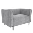 thumbnail image 4 of CosmoLiving Blair Upholstered Accent Chair and a Half, Light Gray Velvet, 4 of 15