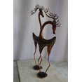 thumbnail image 5 of Thin Iron Metal Deer Pair, Elegant and Graceful Decor Set 11" x 11" x 32"H, 5 of 11