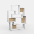 thumbnail image 5 of Ada Home Decor Furniture Multiple Tier Open Shelf White Oak Bernard Modern Bookcase, 5 of 7