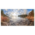 thumbnail image 2 of Côte Rocheuse du Lac d'Automne - Grande Toile d'Art de Bord de Mer, 2 of 3