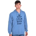 thumbnail image 5 of Keep Calm And Agree With Dad Crown Zip Hoodie Sweatshirt Men Brisco Brands S, 5 of 6