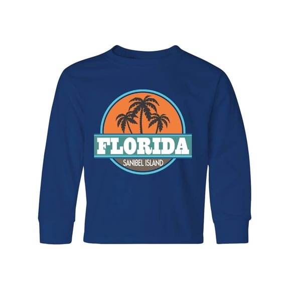 Inktastic Sanibel Island Florida Beach Cities Long Sleeve Youth T-Shirt