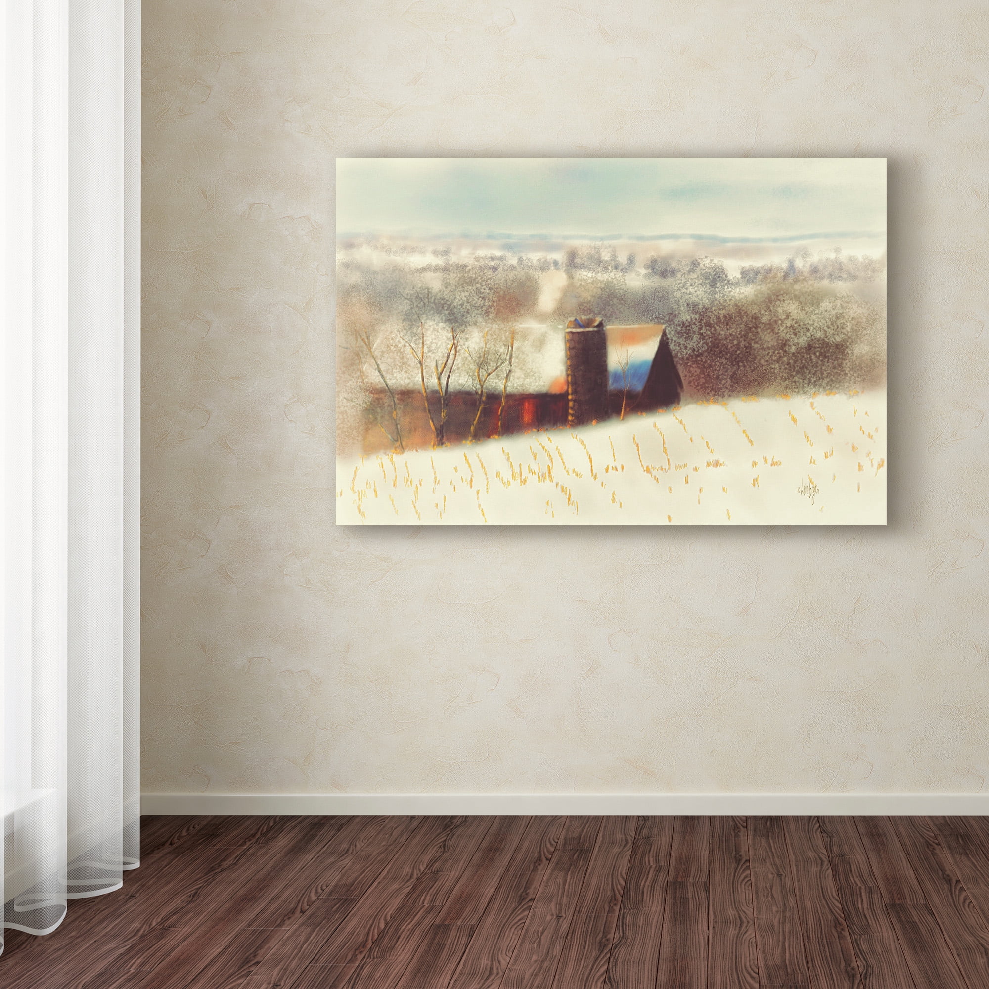Lois Bryan 'The Barn Over the Hill' Canvas Art