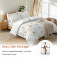 thumbnail image 7 of Golden Snowflakes Bedding Duvet Cover Set Full Size 4 Pieces Christmas White Winter Fantasy Bedding Set with Zipper Closure, 1 Comforter Cover 86x86 Inches 1 Flat Sheet & 2 Pillow Cases, 7 of 7