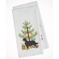 Bernese Mountain Dog Merry Christmas Tree White Kitchen Towel Set of 2