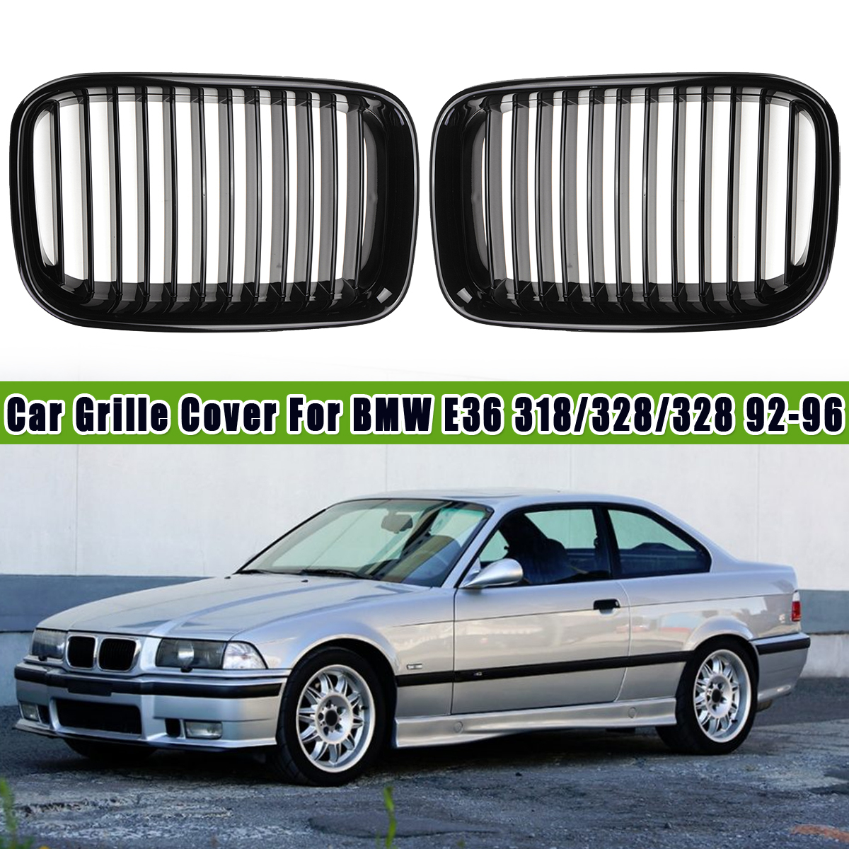M3 Style Sport Kidney Grille Grill Cover For Bmw 6 318 328 328 1992 1996 Abs Plastic Walmart Canada