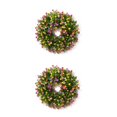 thumbnail image 1 of Inteprter Guirnalda de plantas artificiales, aro de ratán de primavera, adorno colgante, gran ventana de verano, boda, fiesta, hogar Vistoso cuarenta y cinco 2Conjunto, 1 of 6