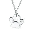 thumbnail image 2 of Bling Jewelry Womens Dainty Pet Paw Print Pendant Necklace Animal Jewelry Sterling Silver, 2 of 4