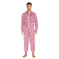 thumbnail image 3 of FORMRS Onesies Pajama for Adults Unisex Hoodie Winter Jumpsuit One Piece Sleepwear, Sizes S-2XL, Strawberry Bliss, 3 of 7