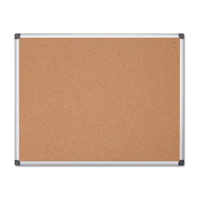 72 x 48 in. Value Cork Bulletin Board with Aluminum Frame, Natural
