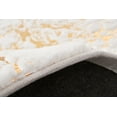 thumbnail image 3 of Lily Luxury Chinchilla Faux Fur Abstract Gilded Rectangular Area Rug, 3 of 9