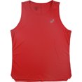 thumbnail image 1 of ASICS - Camiseta sin mangas plateada para hombre, color rojo, extragrande Asics Camiseta sin mangas, 1 of 2