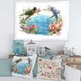 thumbnail image 3 of Designart 'Parrots and Flowers By The Blue Waterside' Traditional Framed Art Print, 3 of 4