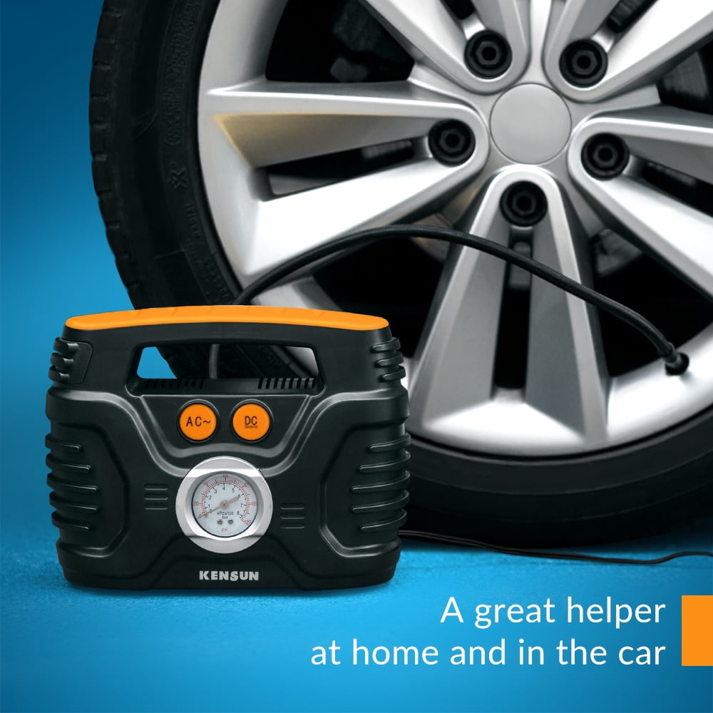 Kensun Air Compressor for Tires - Portable Tire Inflator Air Pump for Car - Electric Tire Compressor for Home and Car - Air Compressor Tire Pump - Air Pump for Cars, BIkes, And Inflatables
