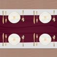 thumbnail image 3 of 2 Piezas de Caminos de Mesa de Chiffon Rojo Oscuro 27.5" x 118" Camino de Mesa Ligero y Elegante Camino de Mesa Romántico y Transparente, 3 of 7