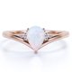 thumbnail image 1 of JeenMata Anillo de Compromiso con Ópalo de Fuego Azul en Forma de Lágrima y Moissanita de 0,80 TCW en Oro Rosa de 18 K sobre Plata, 1 of 6