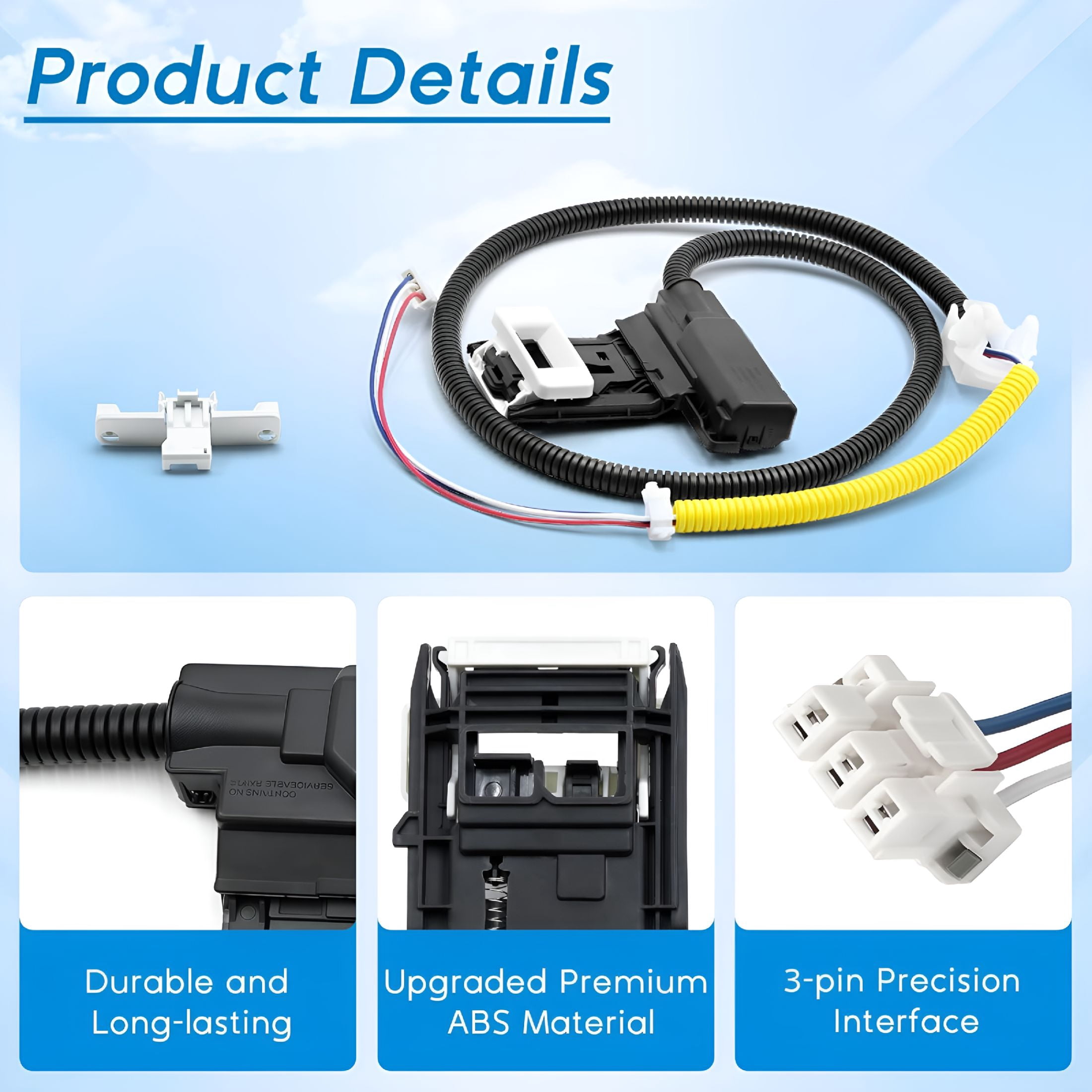 HIBIBUD 2026 New Upgraded Washer Lid Lock Switch Assembly, Replaces W11307244, W10682535, W10838613, W11253733, Ps12704713 for Washer,Home Laundry