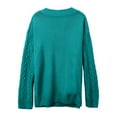 thumbnail image 4 of Women Fasion Solid Casual Pattern Sweater Long Sleeve Knit Sweater, 4 of 5
