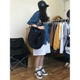 thumbnail image 3 of MEXZT Streetwear Pure Cotton Shorts Women Harajuku Oversized Cargo Shorts Summer Korean Black White Wide Leg Sports Short Pants, 3 of 6