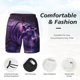 thumbnail image 3 of Balery Purple Hippo In Water Bañador para hombre, shorts de playa de secado rápido con entrepierna y forro de compresión-3X-Large, 3 of 6