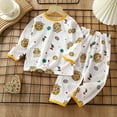 thumbnail image 2 of CONFREE Toddler Boy Clothes Pajamas Long Sleeve Cartoon Graphic Lightweight Sleepwear Tops Pant Homewear Sets Lovely Jammies, 2 of 9
