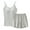 Gray, variant on Womens Soft Modal Pajamas Set 2 Piece Sleeveless Built in Bra Camisole Top Nightshirt and Shorts Sleep Loungewear