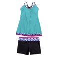 thumbnail image 3 of Betiyuaoe Women's Tankini Swimsuits Split Large Print Beach Bikini Set Solid Color Resort Swimwear Bathing Suits, 3 of 6