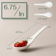 thumbnail image 2 of Soup Spoons, Ceramic Chinese, Asian Soup Spoons, White Japanese Spoon Large for Ramen Pho Wonton Dumpling Miso, Deep Oval Hook Design, Set of 6-White, 2 of 10